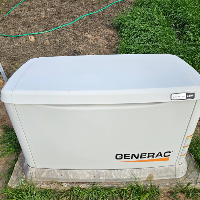 22kw generac generator installed outside